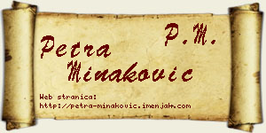 Petra Minaković vizit kartica